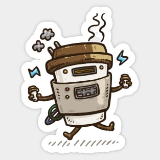 Latte Bot Sticker